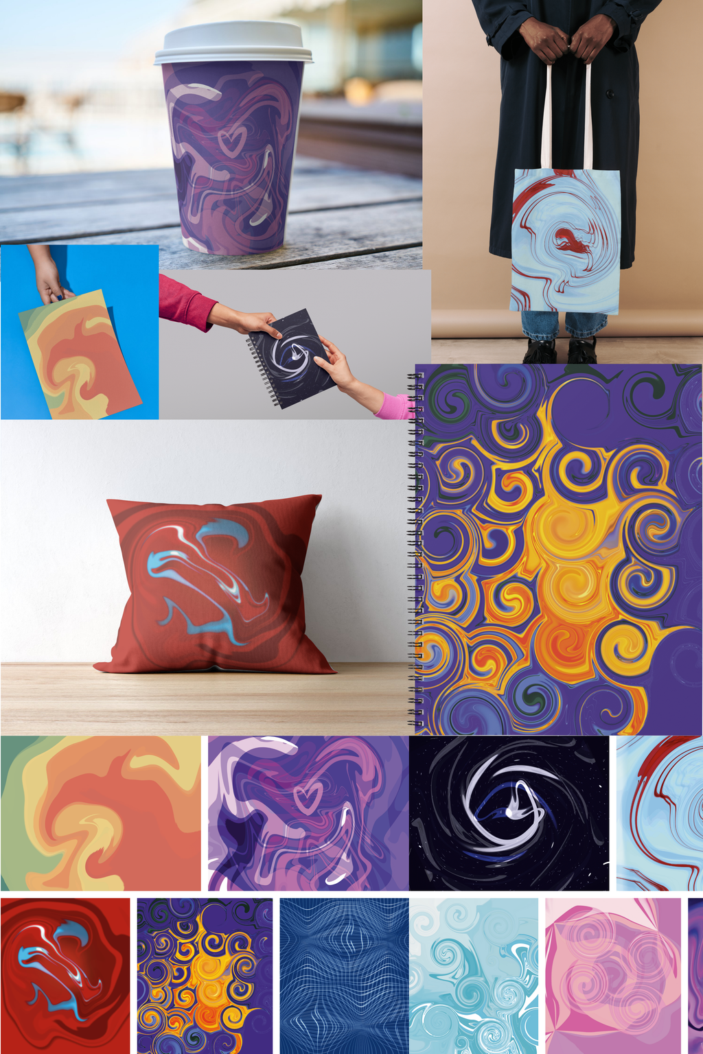 Swirl Energy Collection | Ready-to-use Abstract Designs